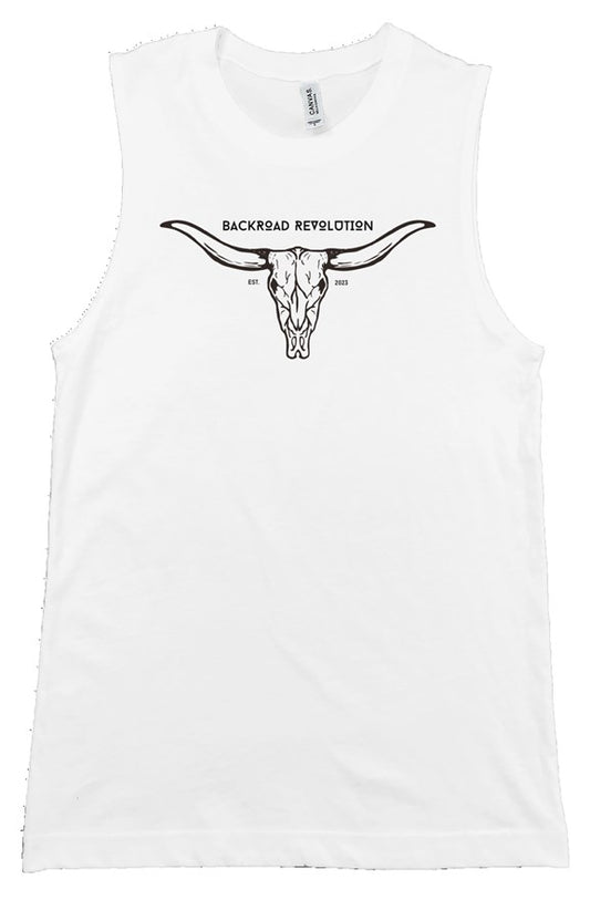 Backroad Revolution Cattle Skull Muscle Tank