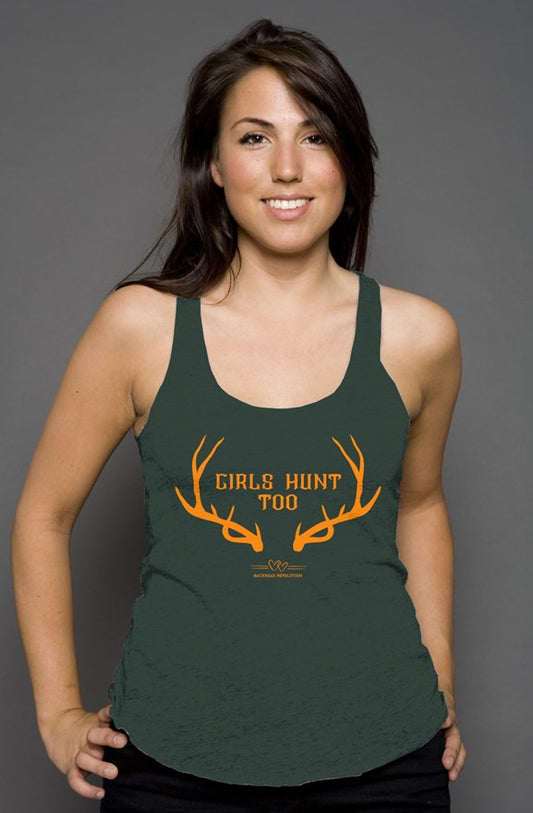 Girls Hunt Too Racerback Tank