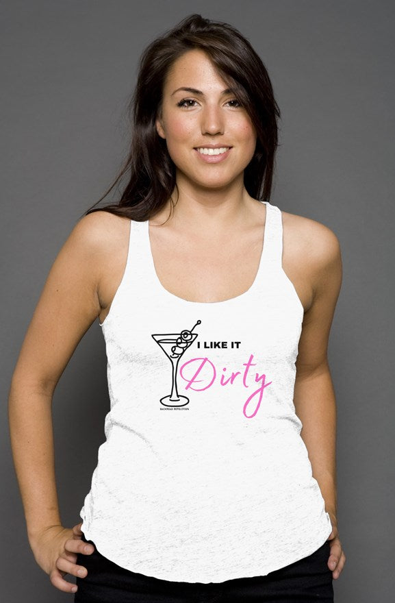 I Like It Dirty Racerback Tank - Pink