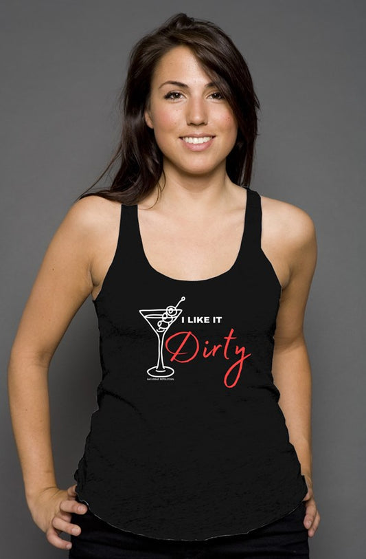 I Like It Dirty Racerback Tank - Red