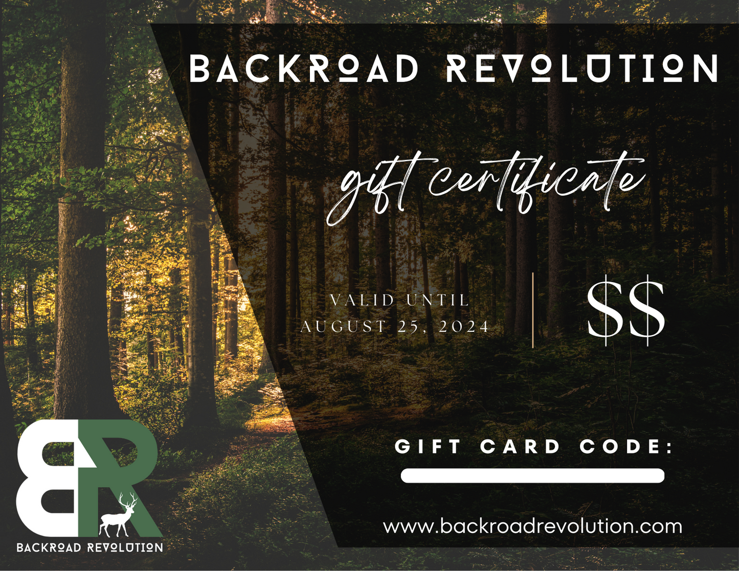 Backroad Revolution Gift Card