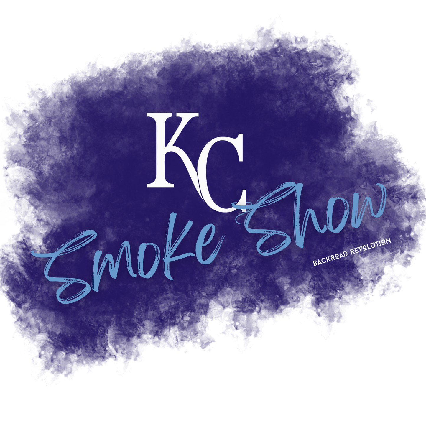 KC Smoke Show Racerback Tank - Blue & White